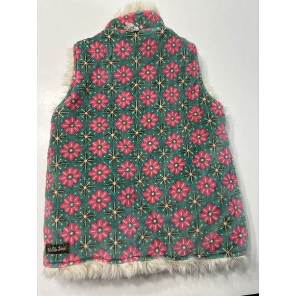 Matilda Jane Snow Queen Reversible Vest Faux Fur Size 8 Soft Floral Pink Girls - Picture 5 of 6